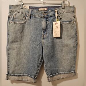 Levi’s Women’s 515 Cuffed Bermuda Stretch Jean Shorts Size 14 NWT